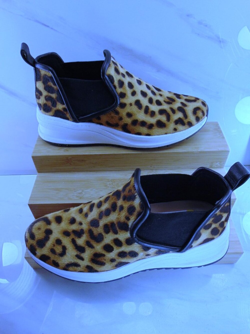 Taryn Rose Zayda waterproof calf-hair arch-support leather slip-on sneakers US11